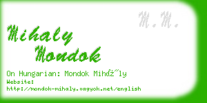 mihaly mondok business card